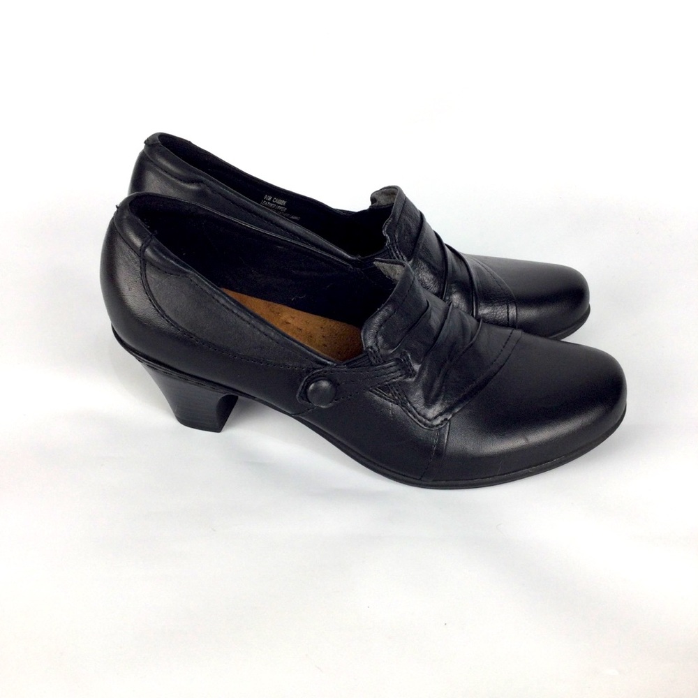 Cobb Hill Sandy Black Leather Pumps womens size 9.5
